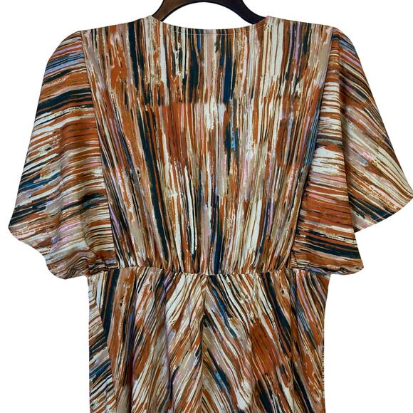 Soft Surroundings Asymmetrical Hem Midi Dress Women's Large NWT Artsy Boho Indie - Picture 6 of 11